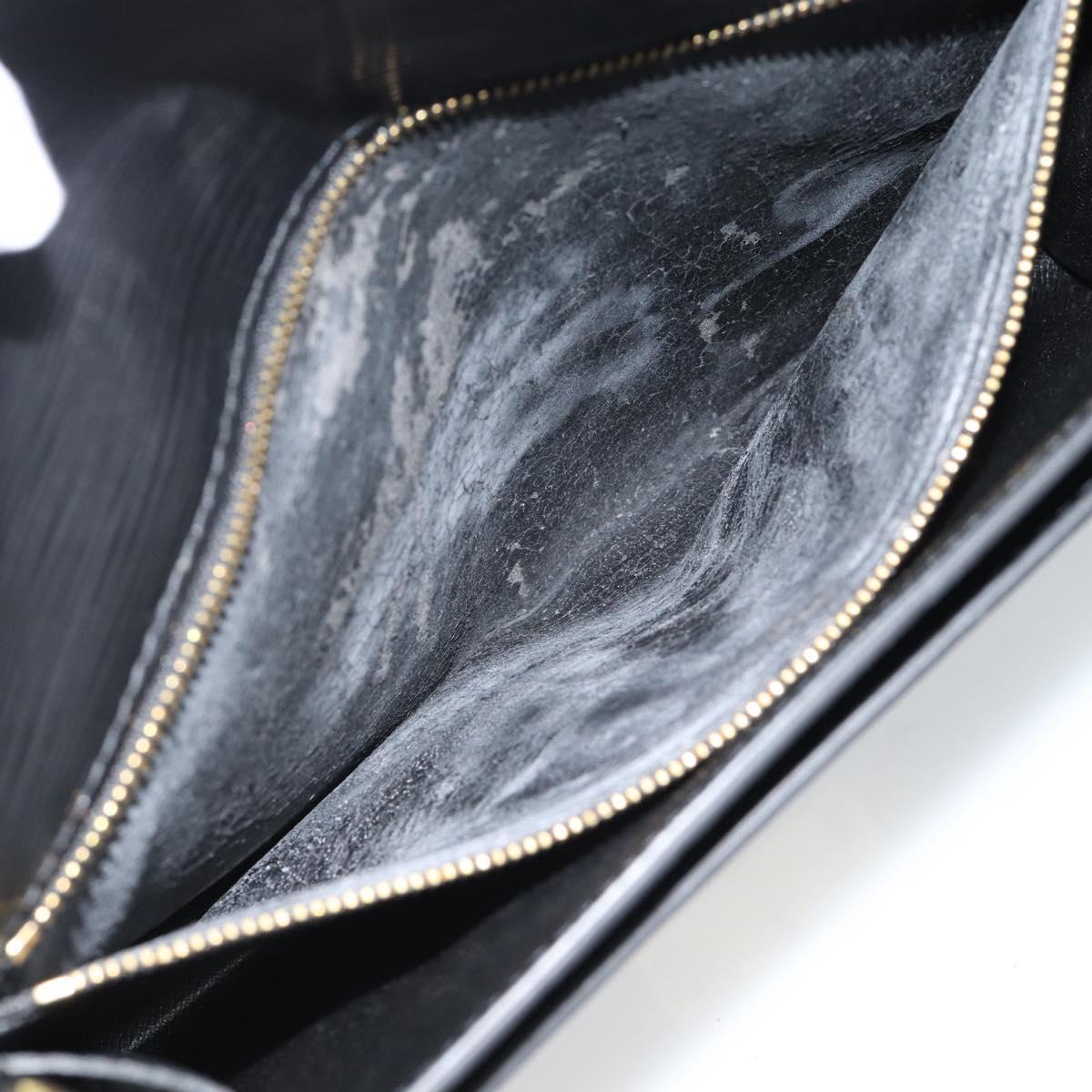 LOUIS VUITTON Epi Serie Dragonne Clutch Bag Black Noir M52612 LV Auth 188343A