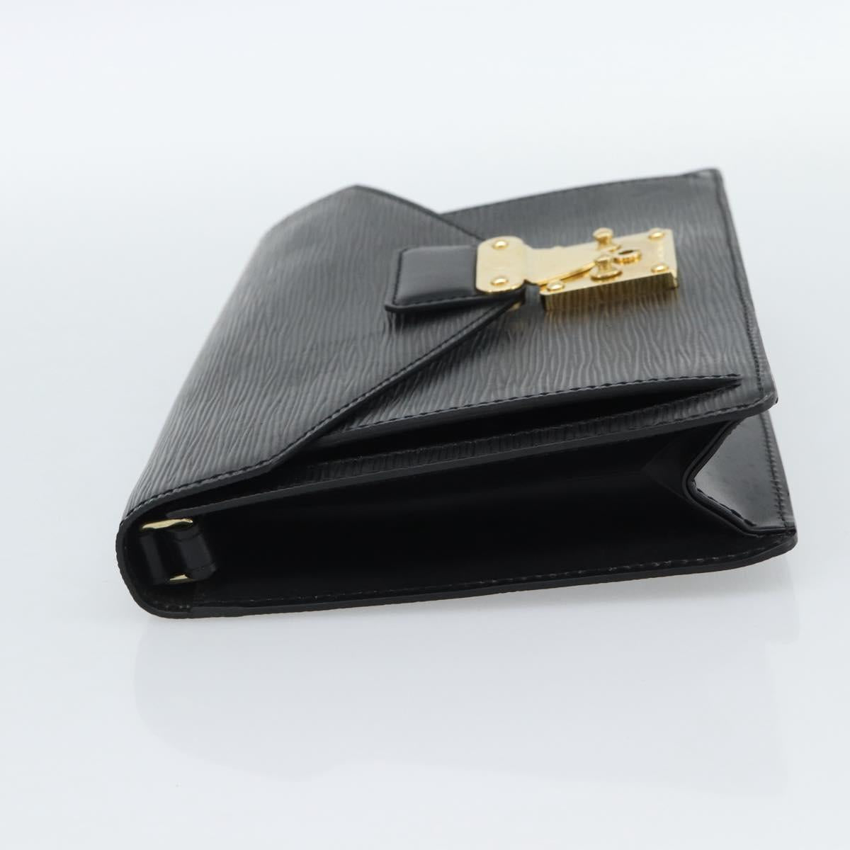 LOUIS VUITTON Epi Serie Dragonne Clutch Bag Black Noir M52612 LV Auth 188343A