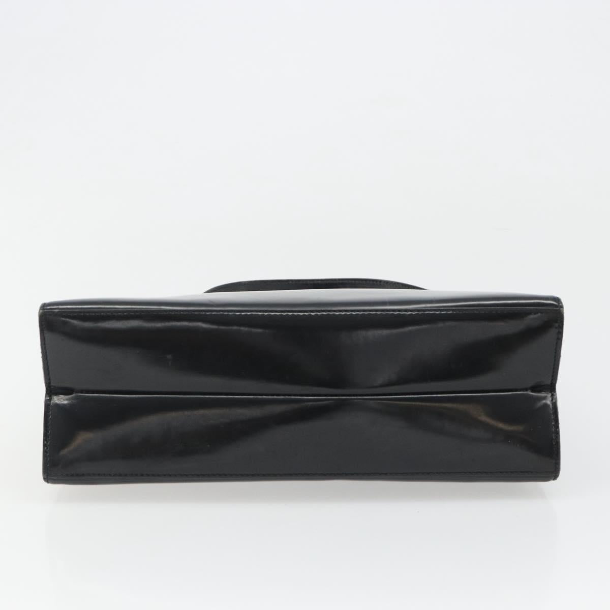 GUCCI Shoulder Bag Patent leather Black Silver 001 1013 3037 Auth 188345