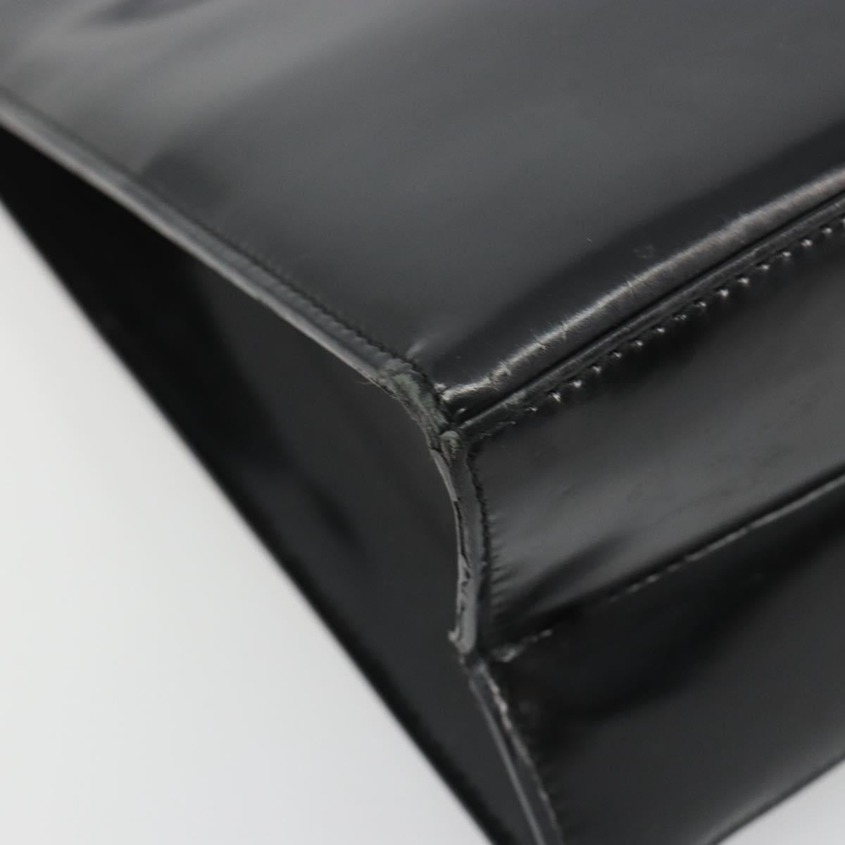 GUCCI Shoulder Bag Patent leather Black Silver 001 1013 3037 Auth 188345