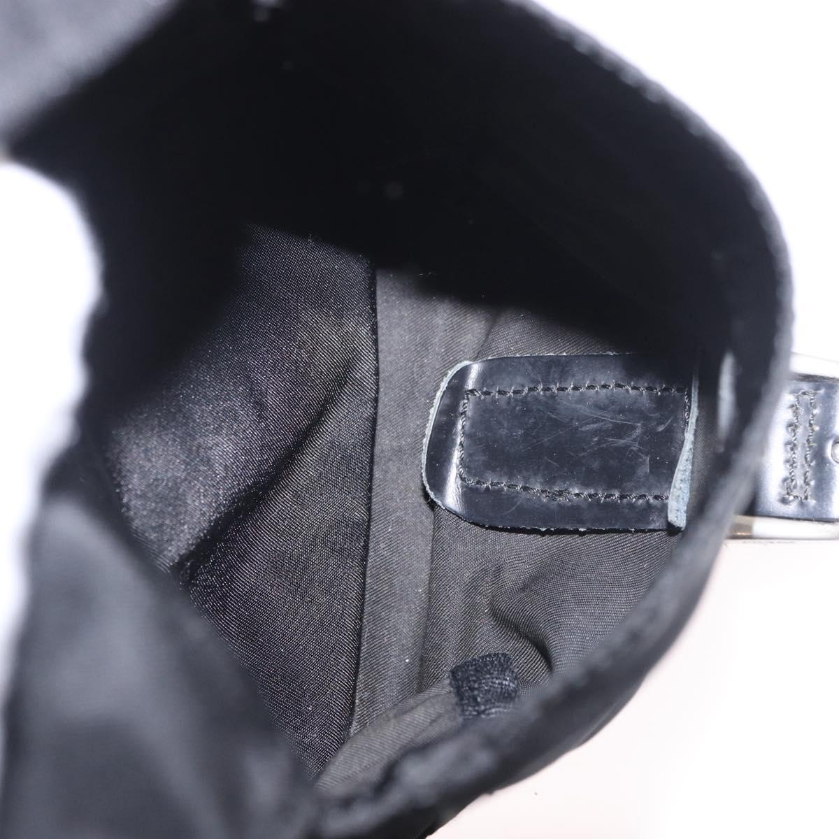 PRADA Backpack Nylon Black Silver Auth 188348