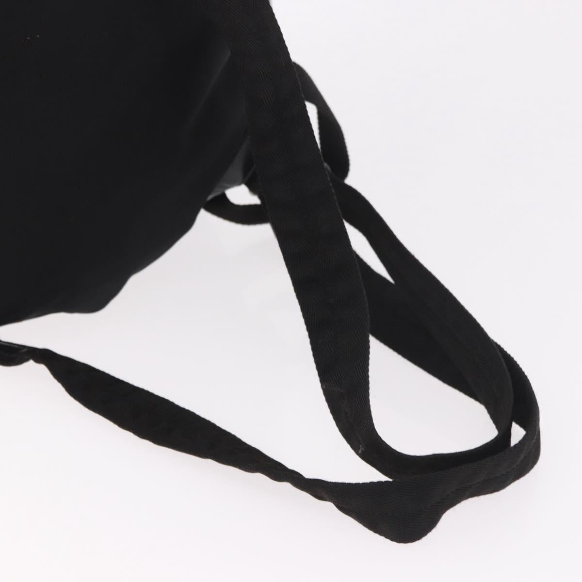 PRADA Backpack Nylon Black Silver Auth 188348