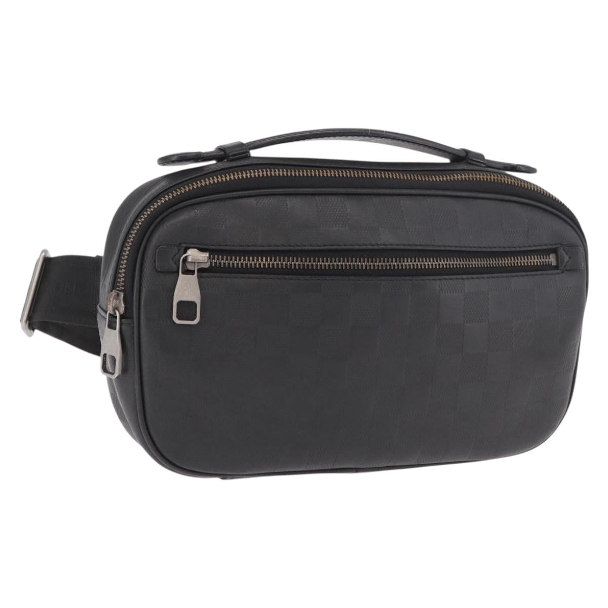 LOUIS VUITTON Damier Anfini Ambreil Shoulder Bag Black Onyx N41288 Auth 188359A