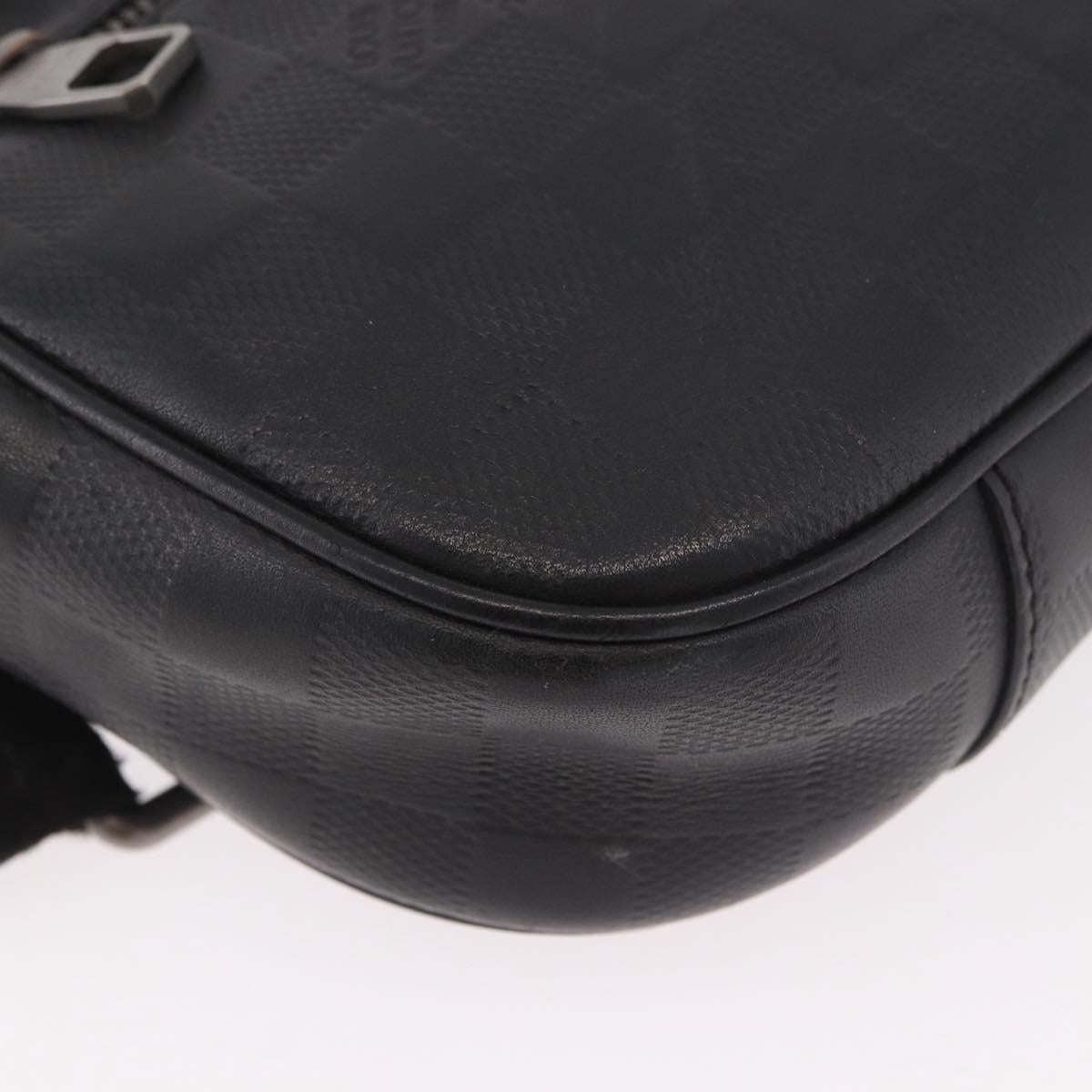 LOUIS VUITTON Damier Anfini Ambreil Shoulder Bag Black Onyx N41288 Auth 188359A