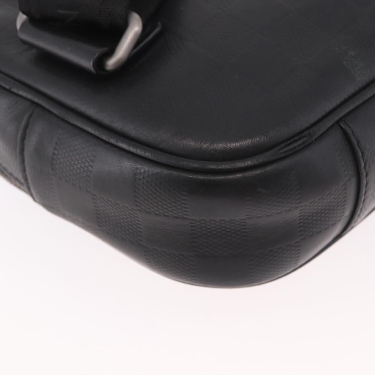 LOUIS VUITTON Damier Anfini Ambreil Shoulder Bag Black Onyx N41288 Auth 188359A