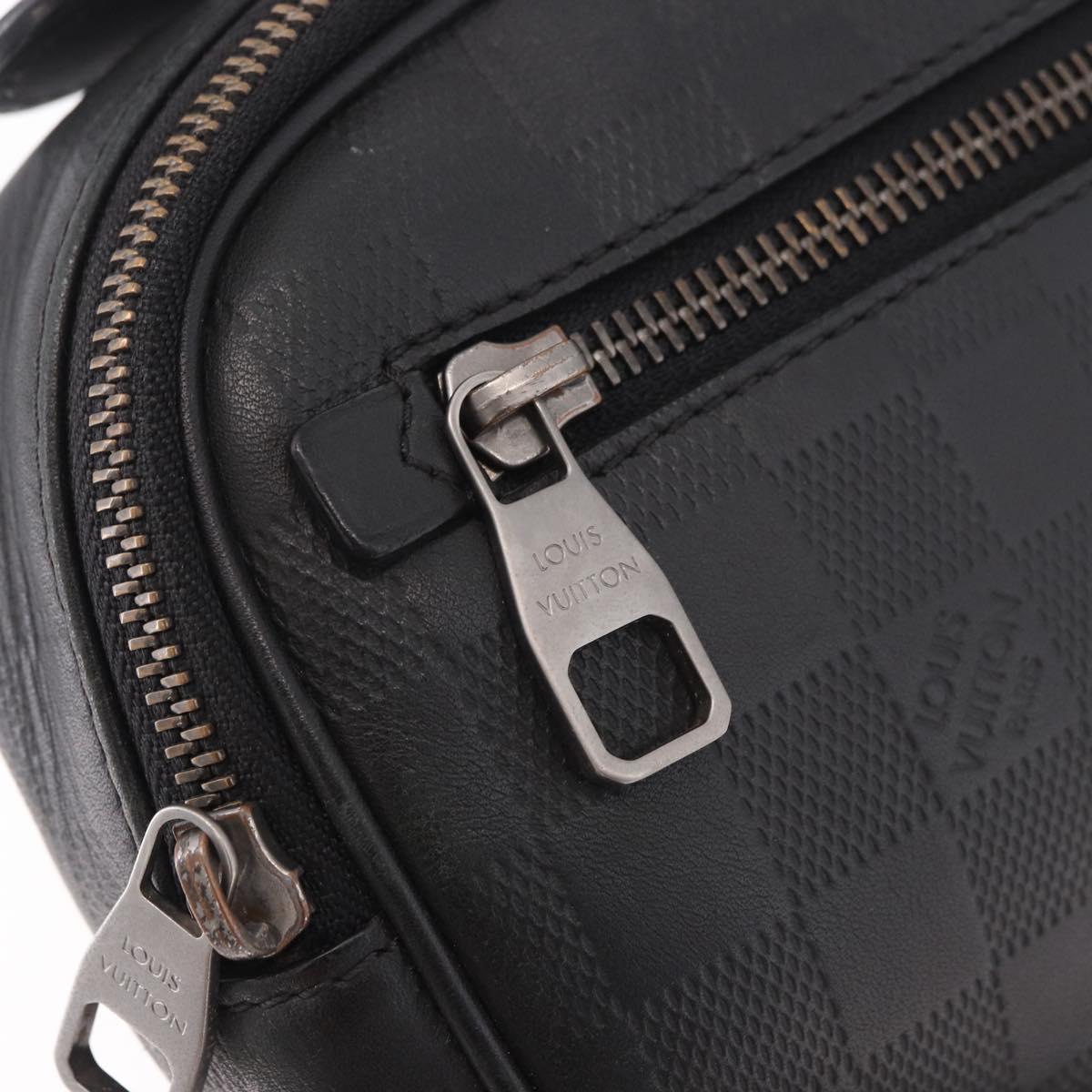 LOUIS VUITTON Damier Anfini Ambreil Shoulder Bag Black Onyx N41288 Auth 188359A