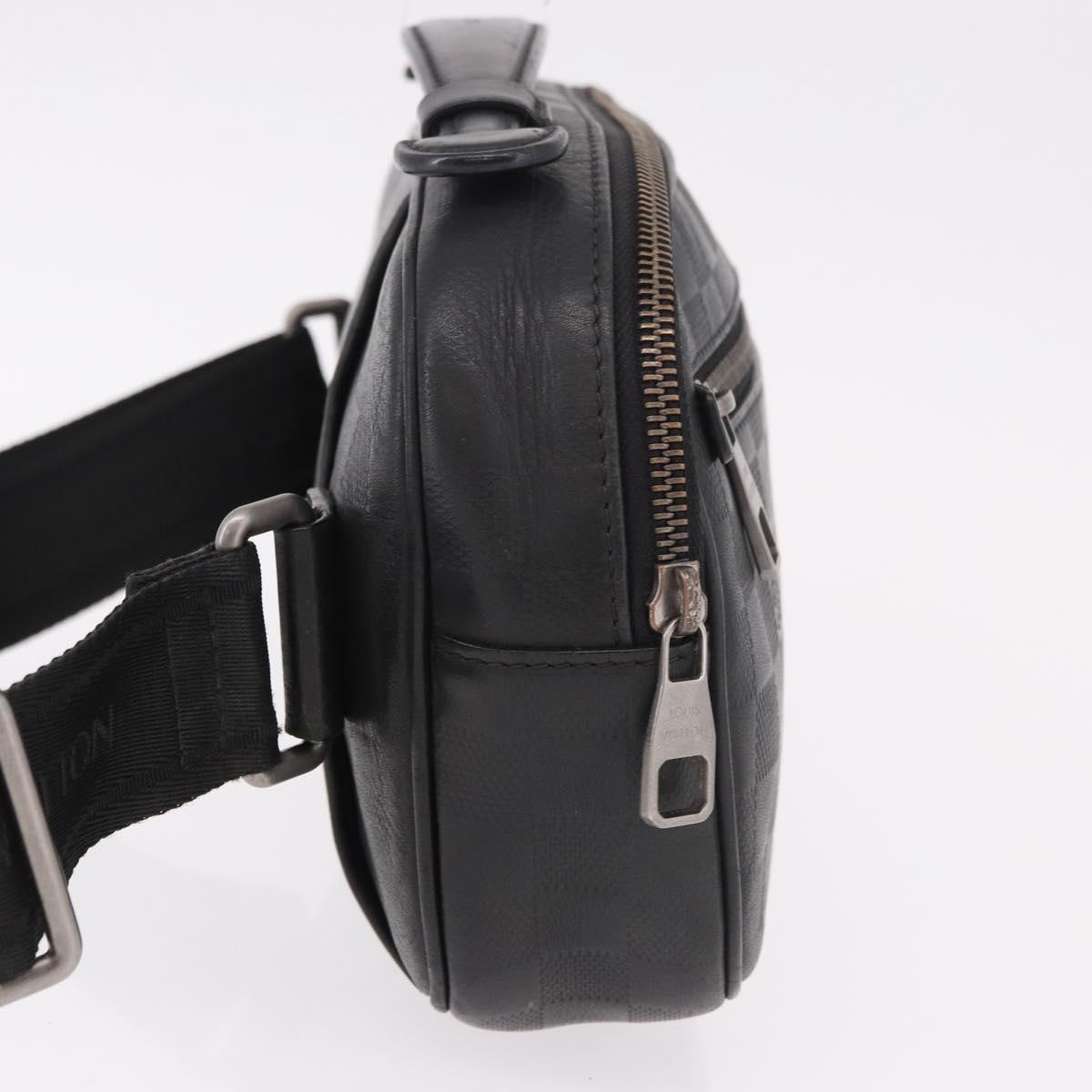 LOUIS VUITTON Damier Anfini Ambreil Shoulder Bag Black Onyx N41288 Auth 188359A