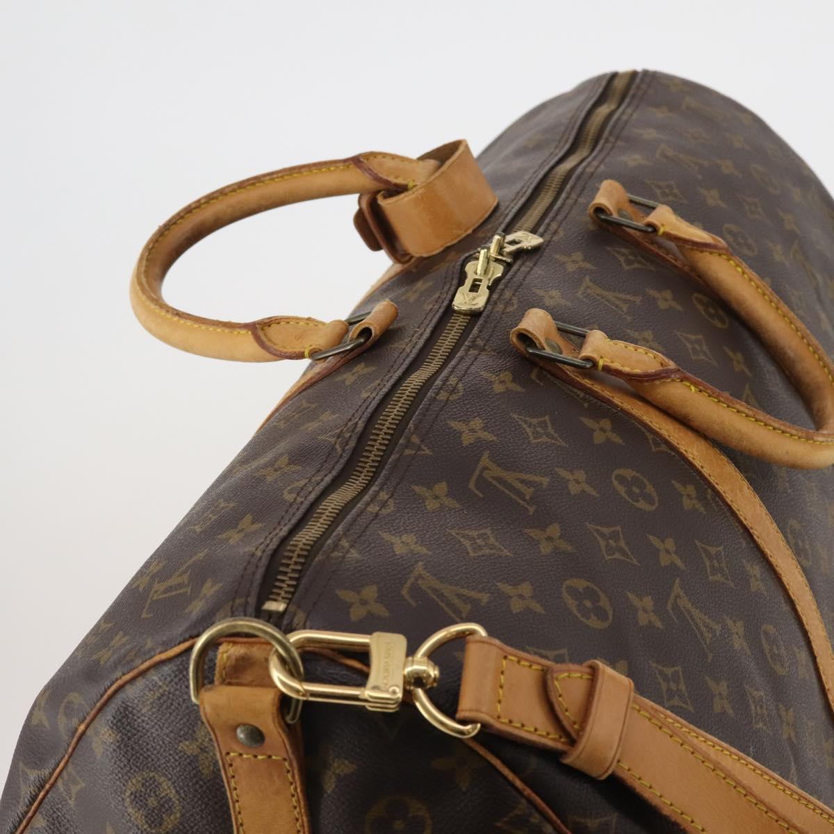 LOUIS VUITTON Monogram Keepall Bandouliere 55 Boston Bag M41414 LV Auth 188360