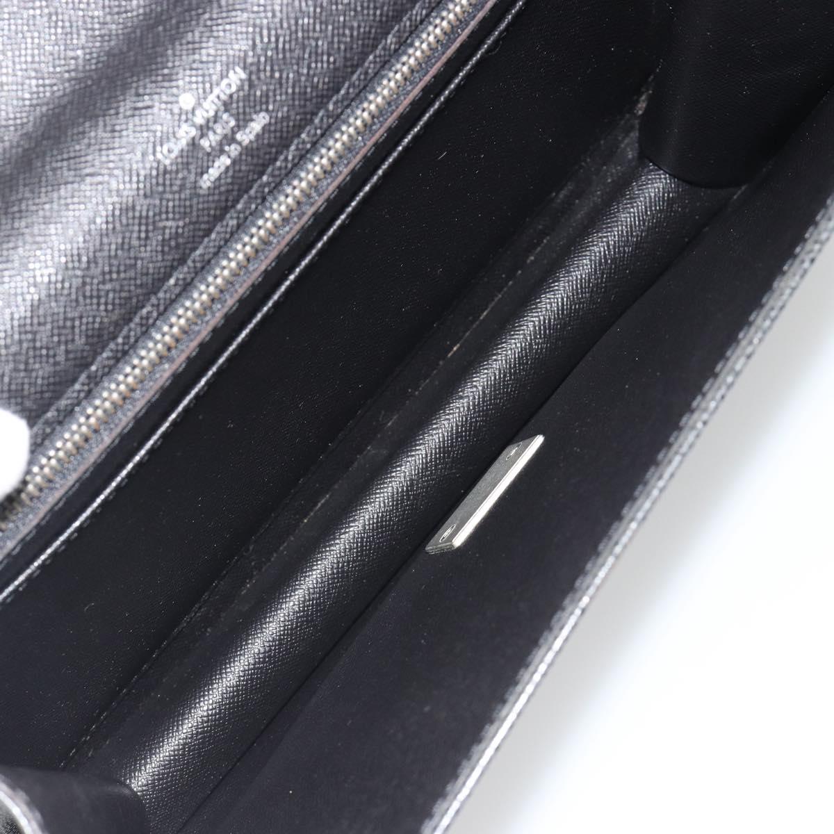 LOUIS VUITTON Taiga Selenga Clutch Bag Ardoise M30782 LV Auth 188362A