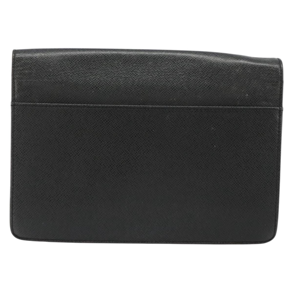 LOUIS VUITTON Taiga Selenga Clutch Bag Ardoise M30782 LV Auth 188362A