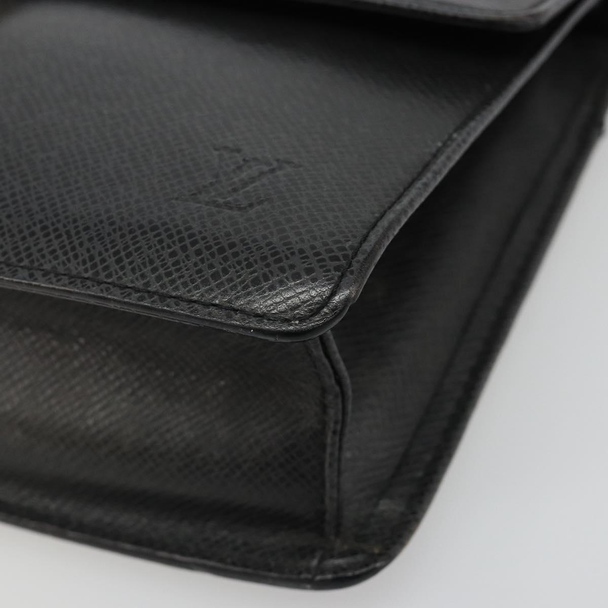 LOUIS VUITTON Taiga Selenga Clutch Bag Ardoise M30782 LV Auth 188362A