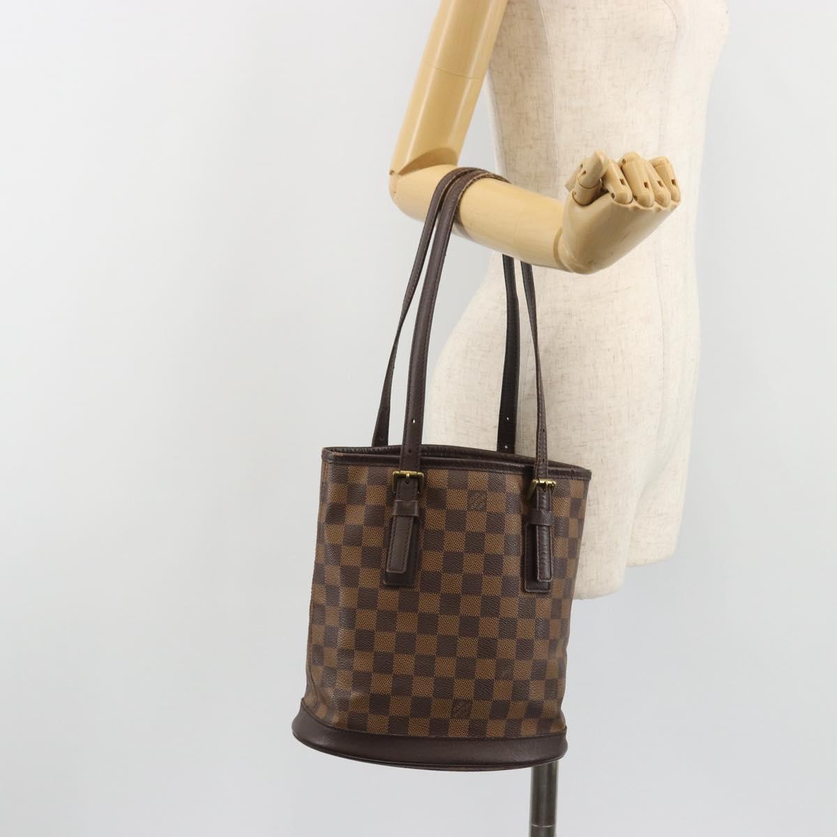LOUIS VUITTON Damier Ebene Marais Shoulder Bag N42240 LV Auth 188364