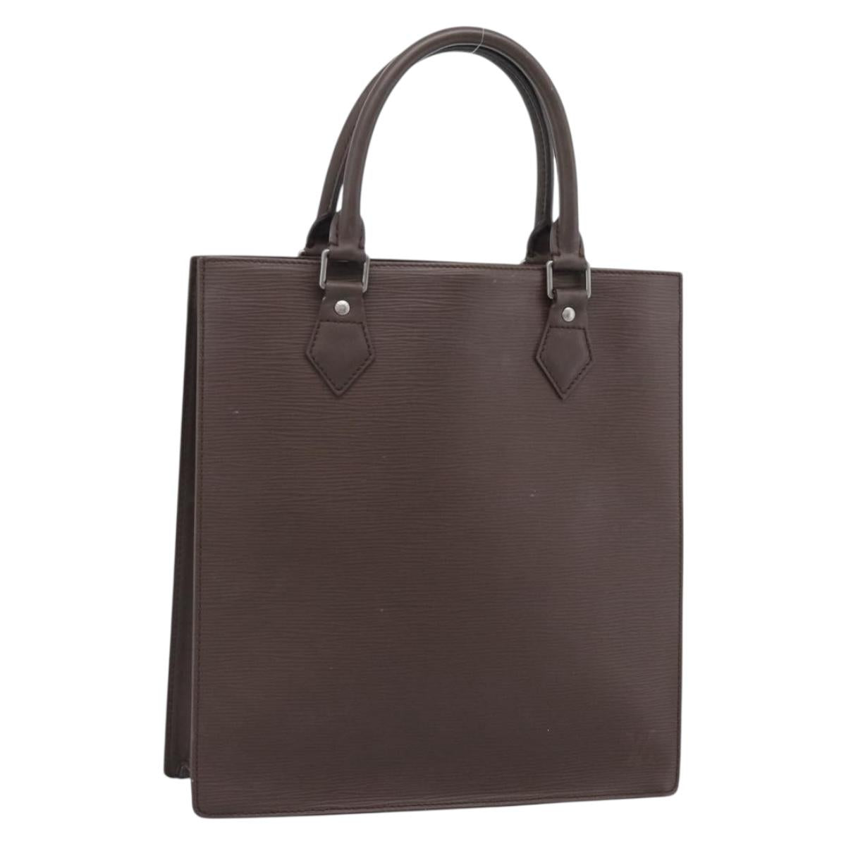 LOUIS VUITTON Epi Sac Plat PM Hand Bag Mocha M5274D LV Auth 188365A