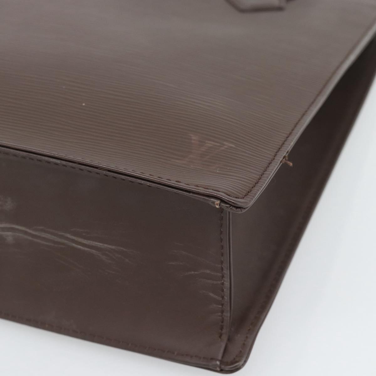 LOUIS VUITTON Epi Sac Plat PM Hand Bag Mocha M5274D LV Auth 188365A