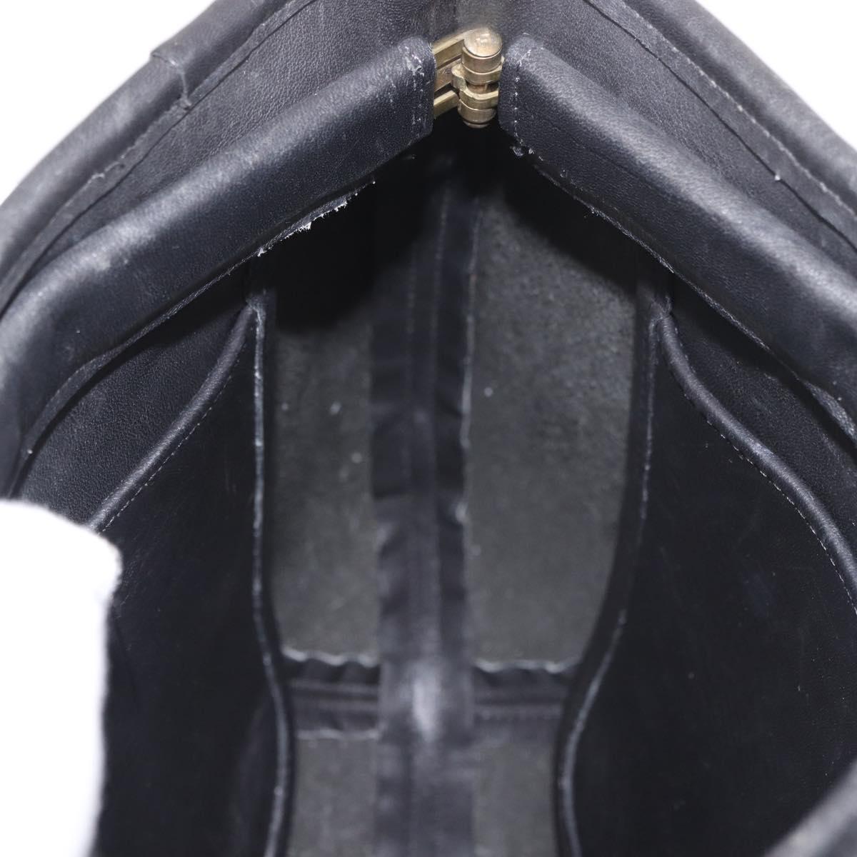 Coach Tote Bag Leather Black Gold Auth 188367