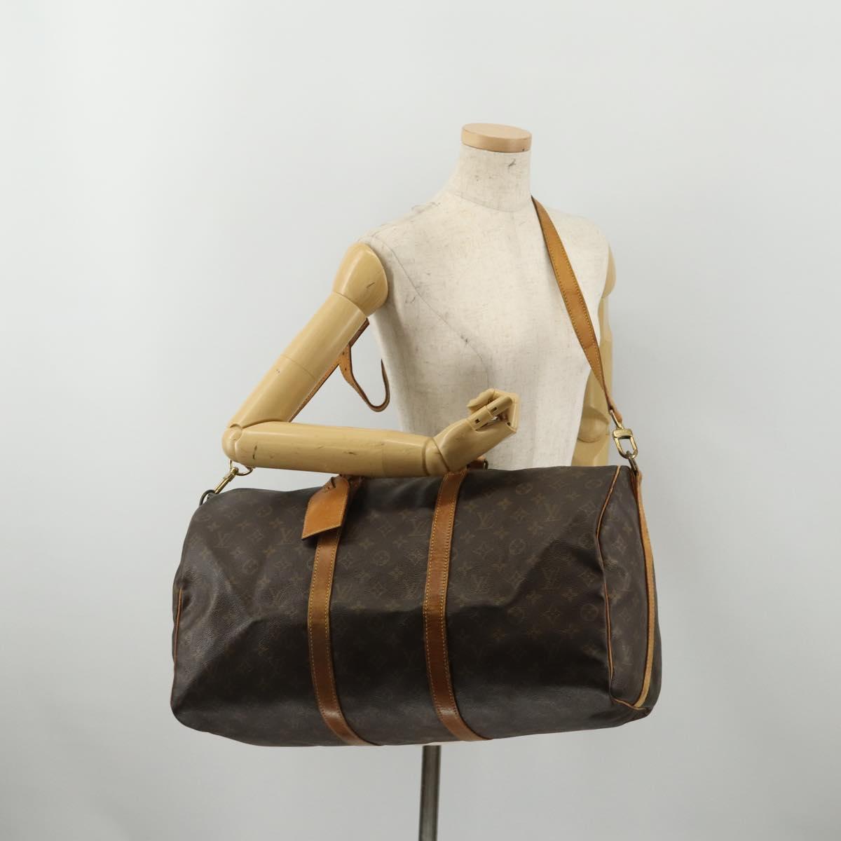 LOUIS VUITTON Monogram Keepall Bandouliere 50 Boston Bag M41416 LV Auth 188369
