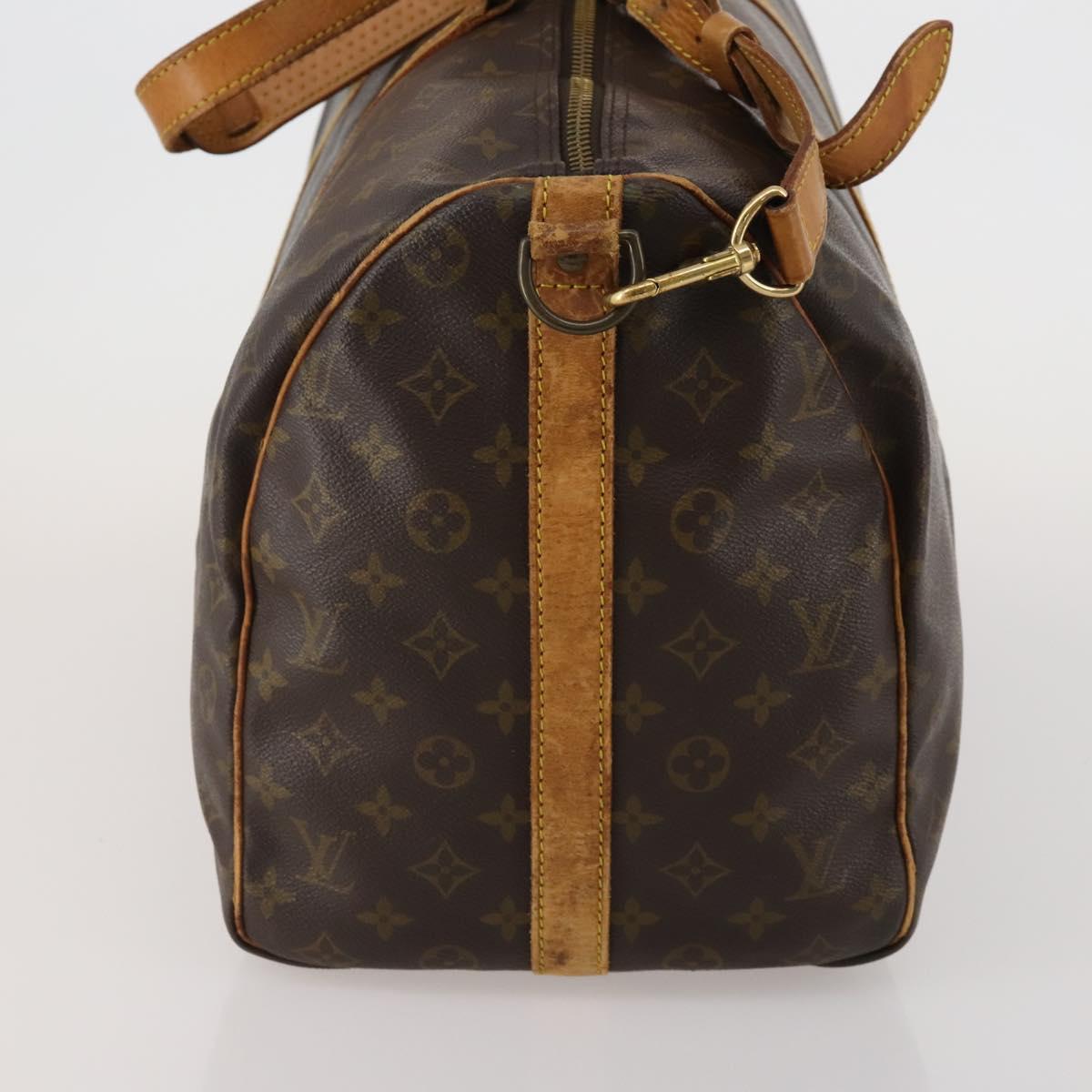 LOUIS VUITTON Monogram Keepall Bandouliere 50 Boston Bag M41416 LV Auth 188369