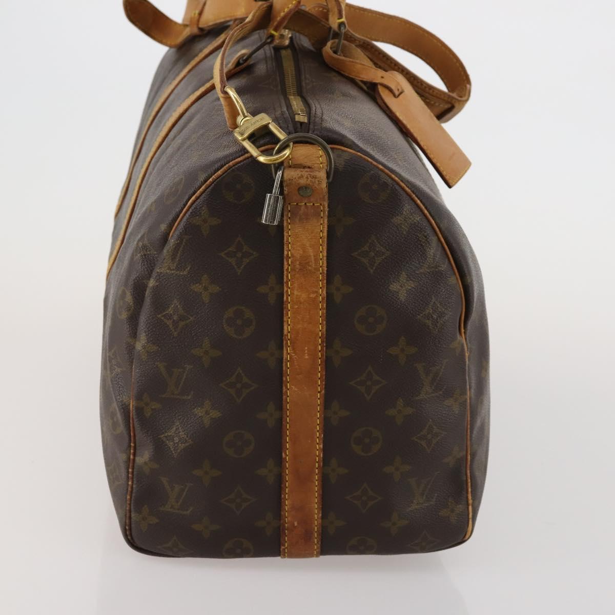 LOUIS VUITTON Monogram Keepall Bandouliere 50 Boston Bag M41416 LV Auth 188369