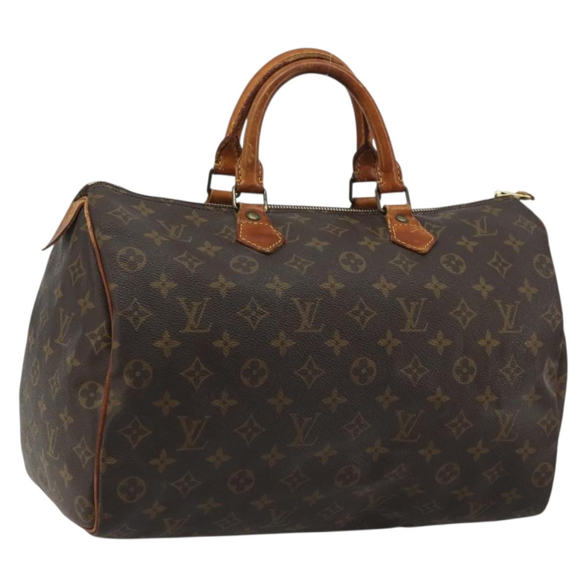 LOUIS VUITTON Monogram Speedy 35 Hand Bag M41524 LV Auth 188396A