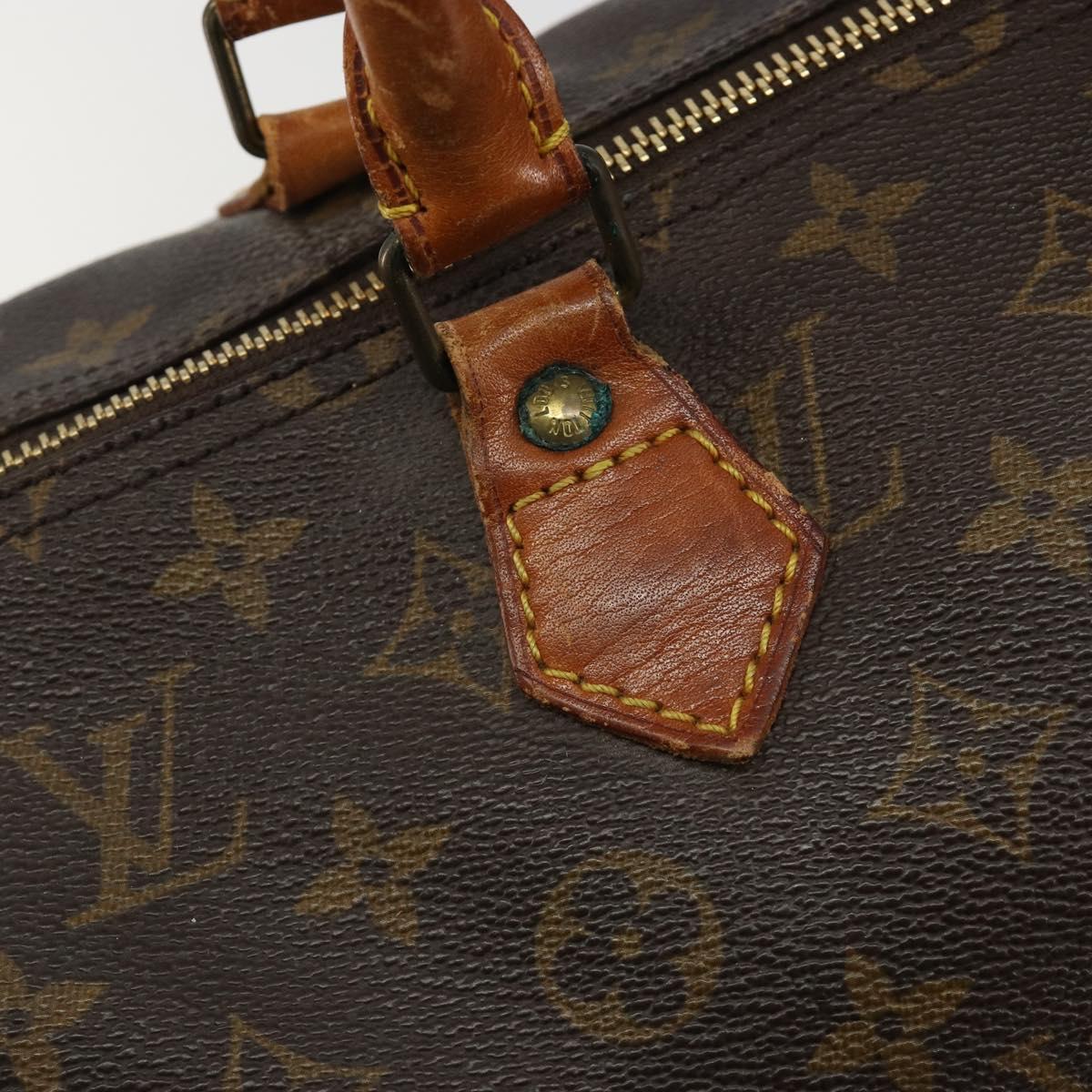 LOUIS VUITTON Monogram Speedy 35 Hand Bag M41524 LV Auth 188396A