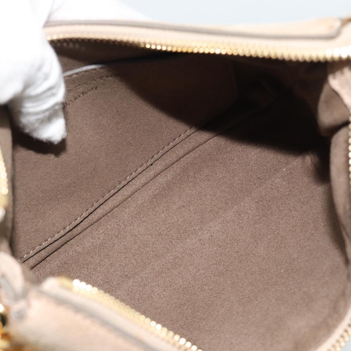 Stella MacCartney Chain Falabella Hand Bag polyester Beige Gold Auth 188397A