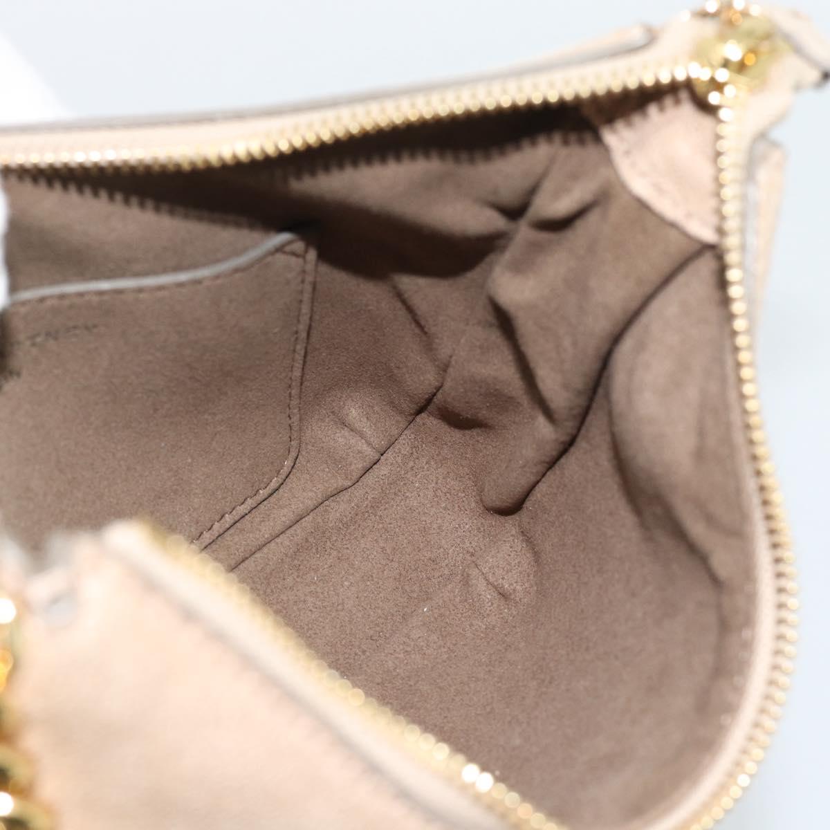 Stella MacCartney Chain Falabella Hand Bag polyester Beige Gold Auth 188397A