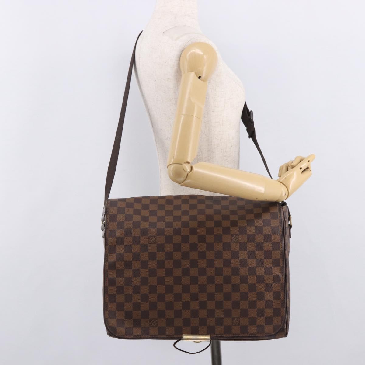 LOUIS VUITTON Damier Ebene Bastille Shoulder Bag N45258 LV Auth 188400