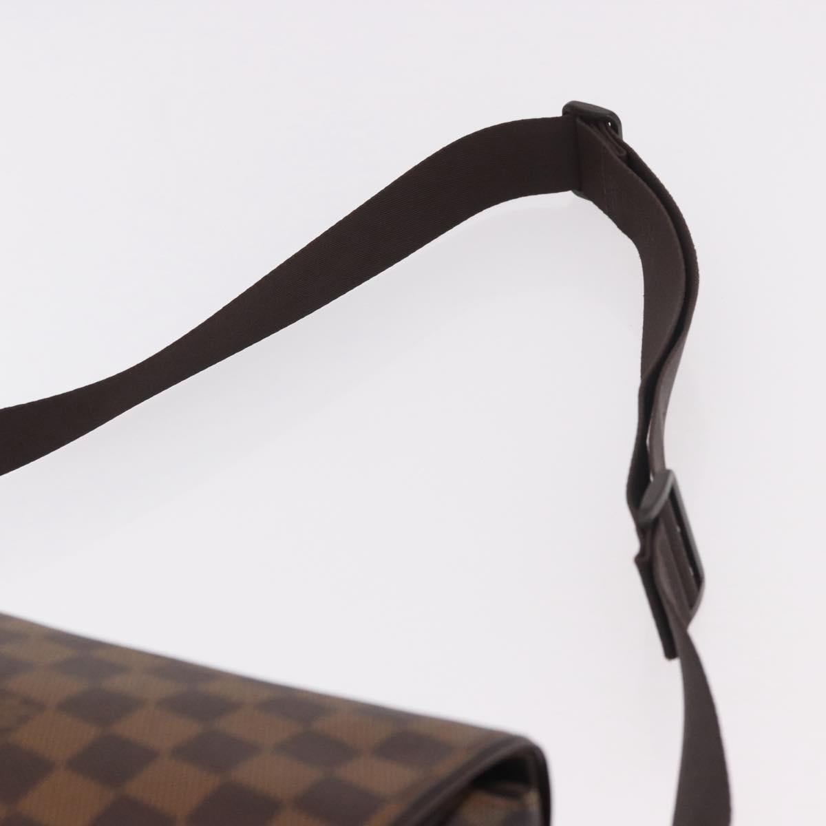 LOUIS VUITTON Damier Ebene Bastille Shoulder Bag N45258 LV Auth 188400