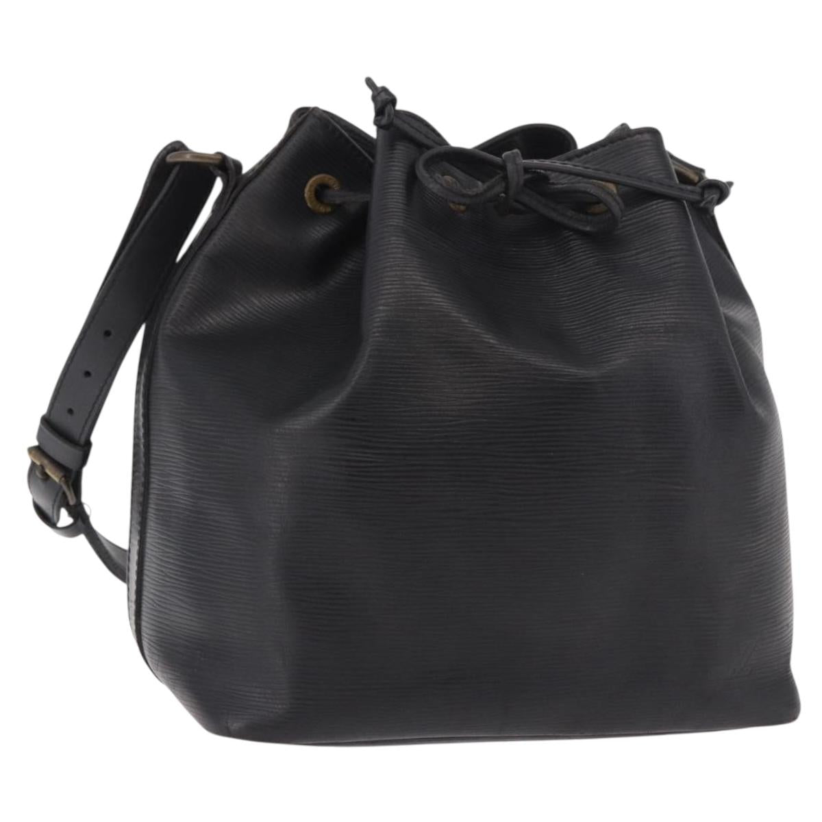 LOUIS VUITTON Epi Petit Noe Shoulder Bag Black M44102 LV Auth 188401