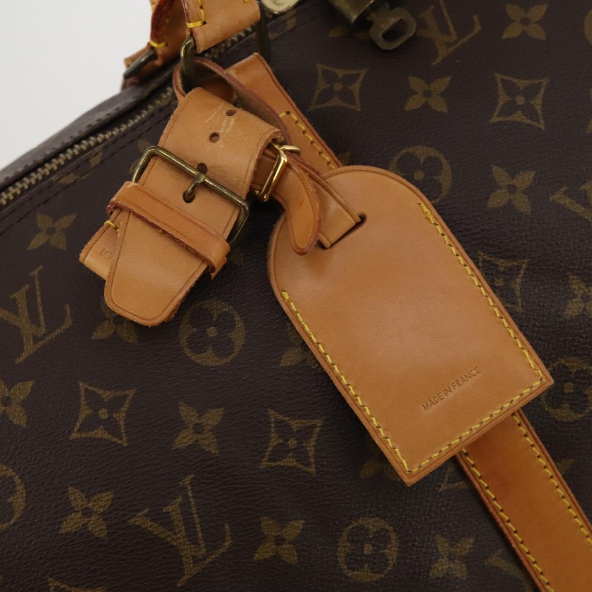 LOUIS VUITTON Monogram Keepall 55 Boston Bag M41424 LV Auth 188403V