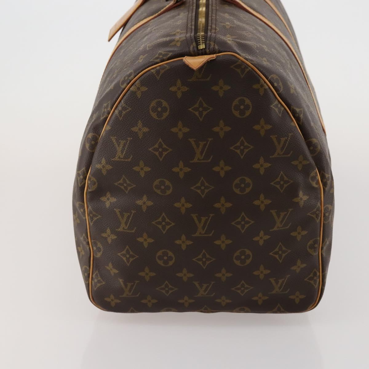 LOUIS VUITTON Monogram Keepall 55 Boston Bag M41424 LV Auth 188403V