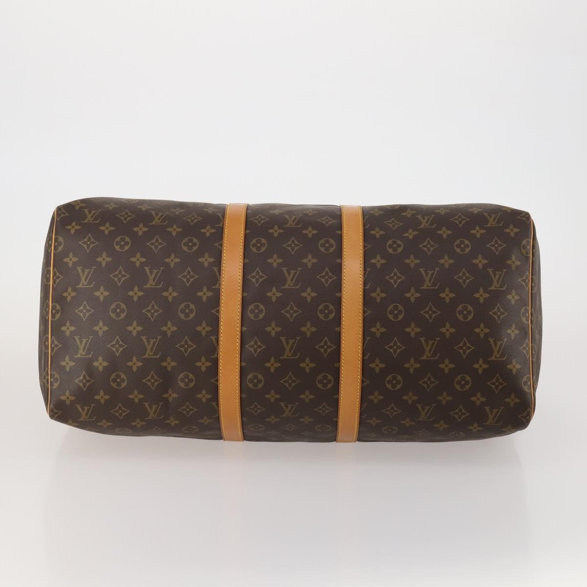 LOUIS VUITTON Monogram Keepall 55 Boston Bag M41424 LV Auth 188403V