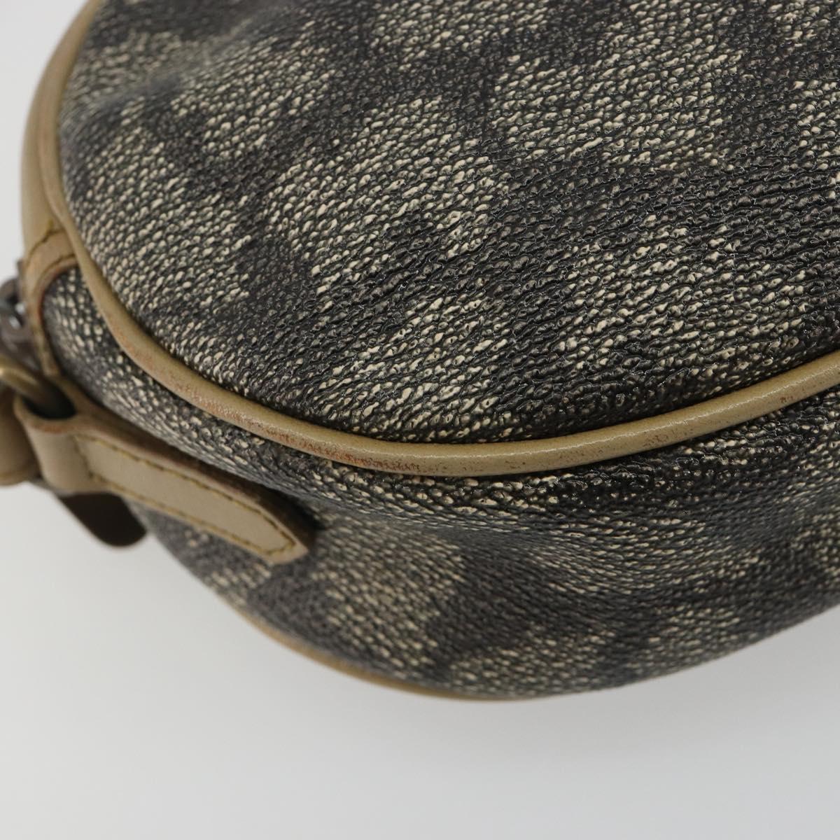 SAINT LAURENT Shoulder Bag PVC Brown Gold Auth 188404