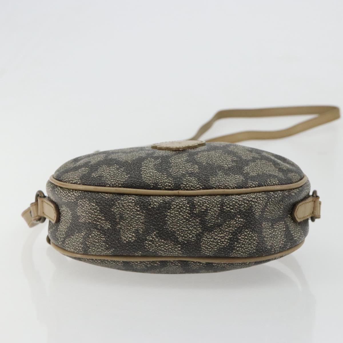 SAINT LAURENT Shoulder Bag PVC Brown Gold Auth 188404