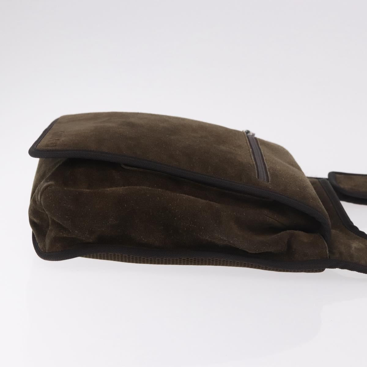 Miu Miu Shoulder Bag Suede Brown Auth 188406
