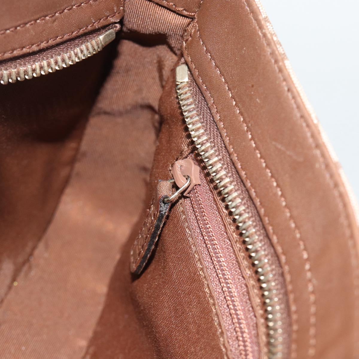 GUCCI GG Canvas Hand Bag Beige Gold 001 4285 Auth 188411A