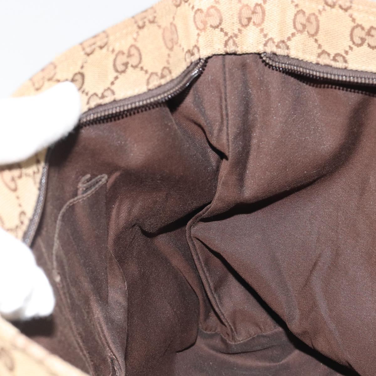 GUCCI GG Canvas Web Sherry Line Shoulder Bag Beige Silver 189751 Auth 188415A