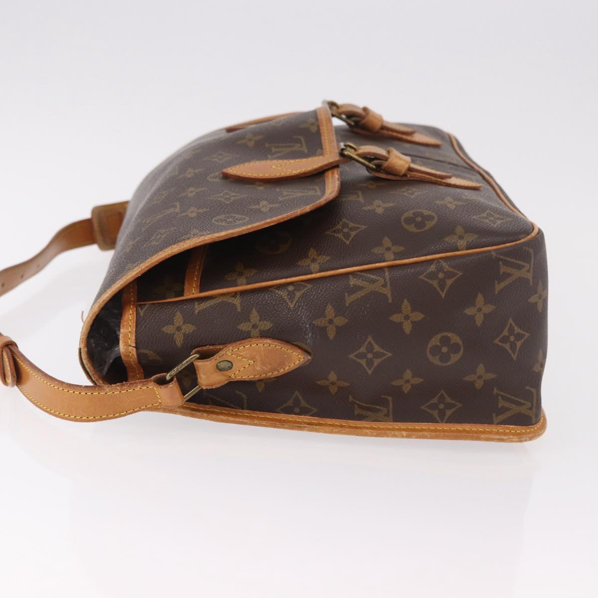 LOUIS VUITTON Monogram Gibeciere GM Shoulder Bag M42246 LV Auth 188421