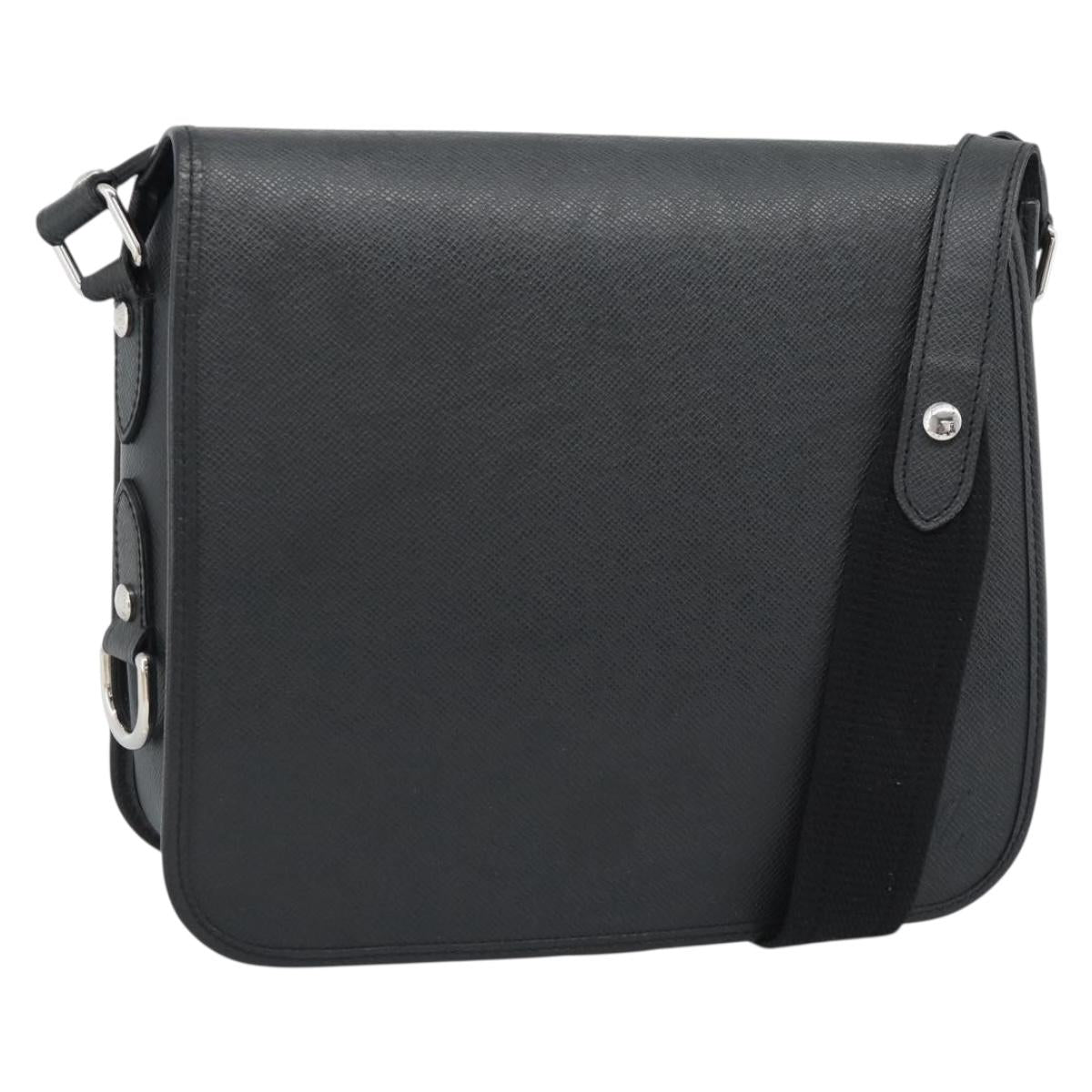 LOUIS VUITTON Taiga Andrei Shoulder Bag Ardoise M32482 LV Auth 188427V
