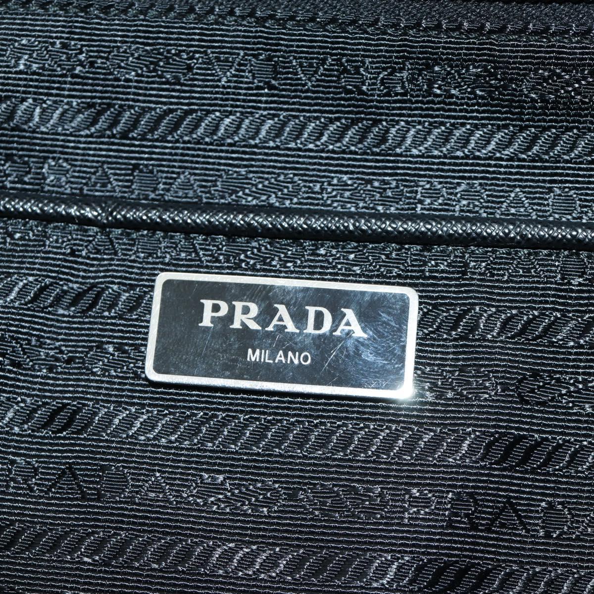 PRADA Backpack Nylon Black Silver 1BZ005 Auth 188429SAV