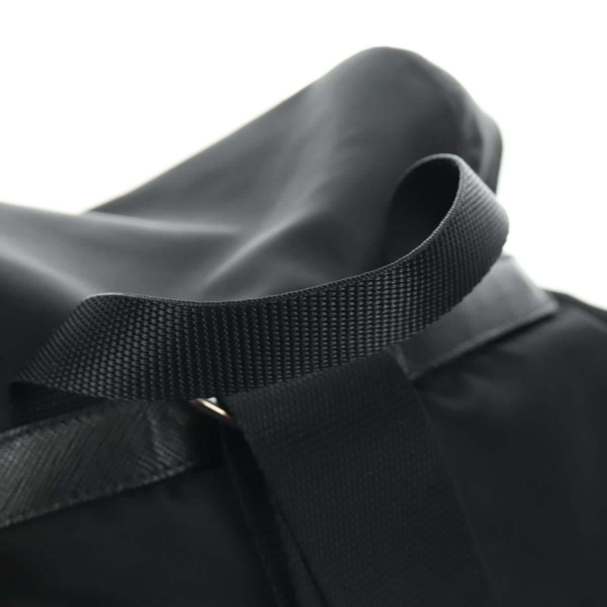 PRADA Backpack Nylon Black Silver 1BZ005 Auth 188429SAV
