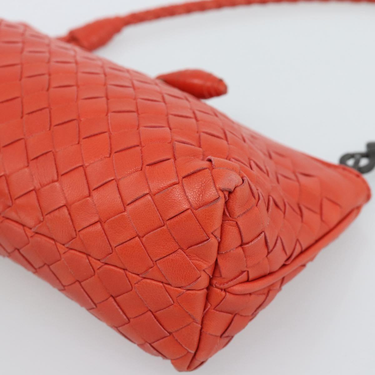 BOTTEGA VENETA INTRECCIATO Hand Bag Leather Red 120773 Auth 188439A