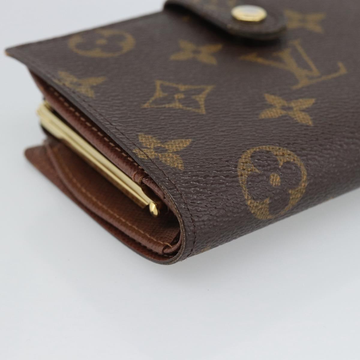 LOUIS VUITTON Monogram Porte Monnaie Billets Viennois Wallet M61663 Auth 188441A