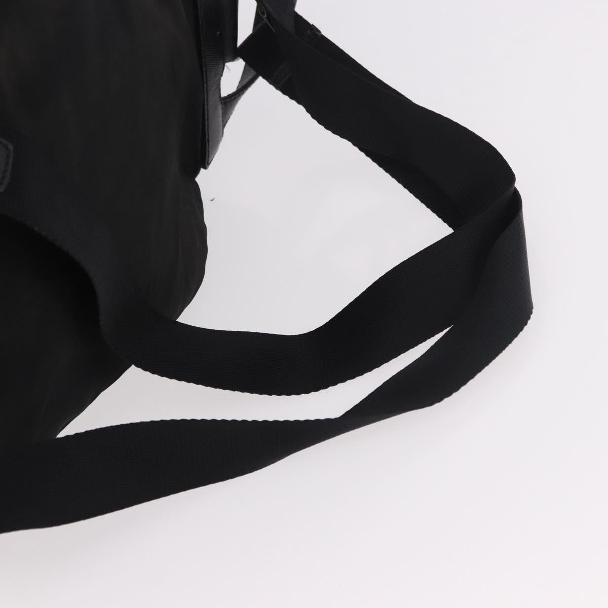 PRADA Backpack Nylon Black Silver Auth 188443