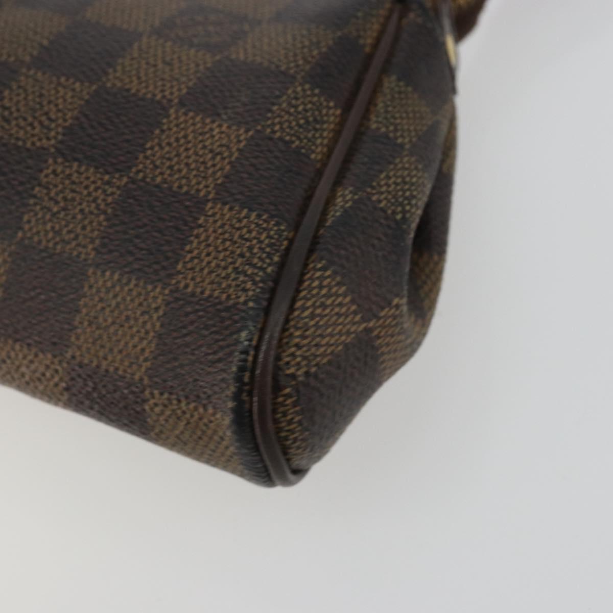 LOUIS VUITTON Damier Ebene Eva Shoulder Bag N55213 LV Auth 188452