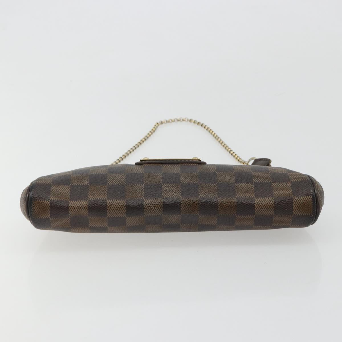 LOUIS VUITTON Damier Ebene Eva Shoulder Bag N55213 LV Auth 188452