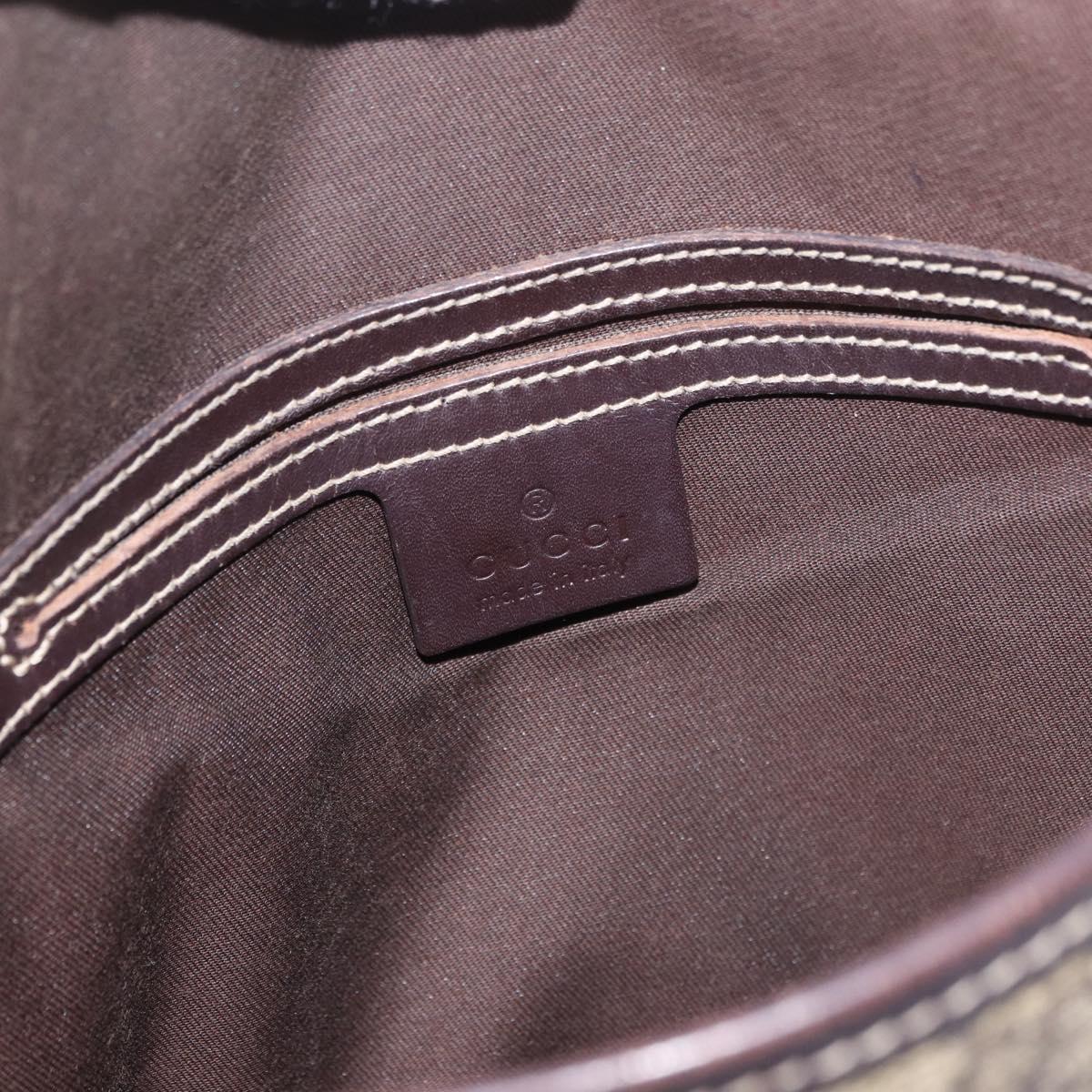 GUCCI GG Supreme Shoulder Bag PVC Beige Gold 223666 Auth 188468
