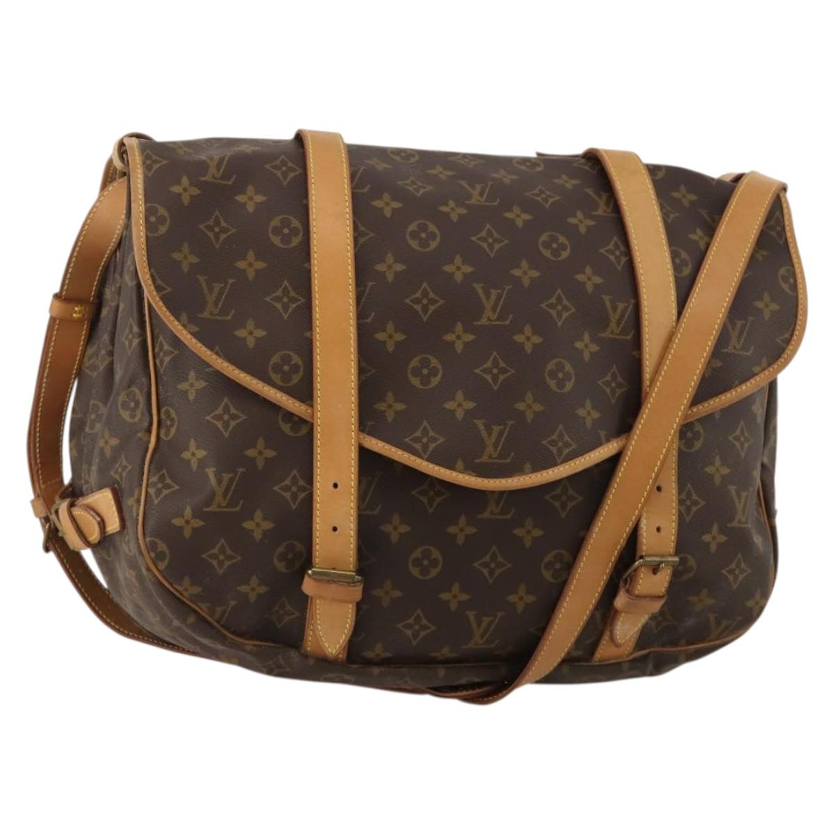 LOUIS VUITTON Monogram Saumur 43 Shoulder Bag M42252 LV Auth 188476