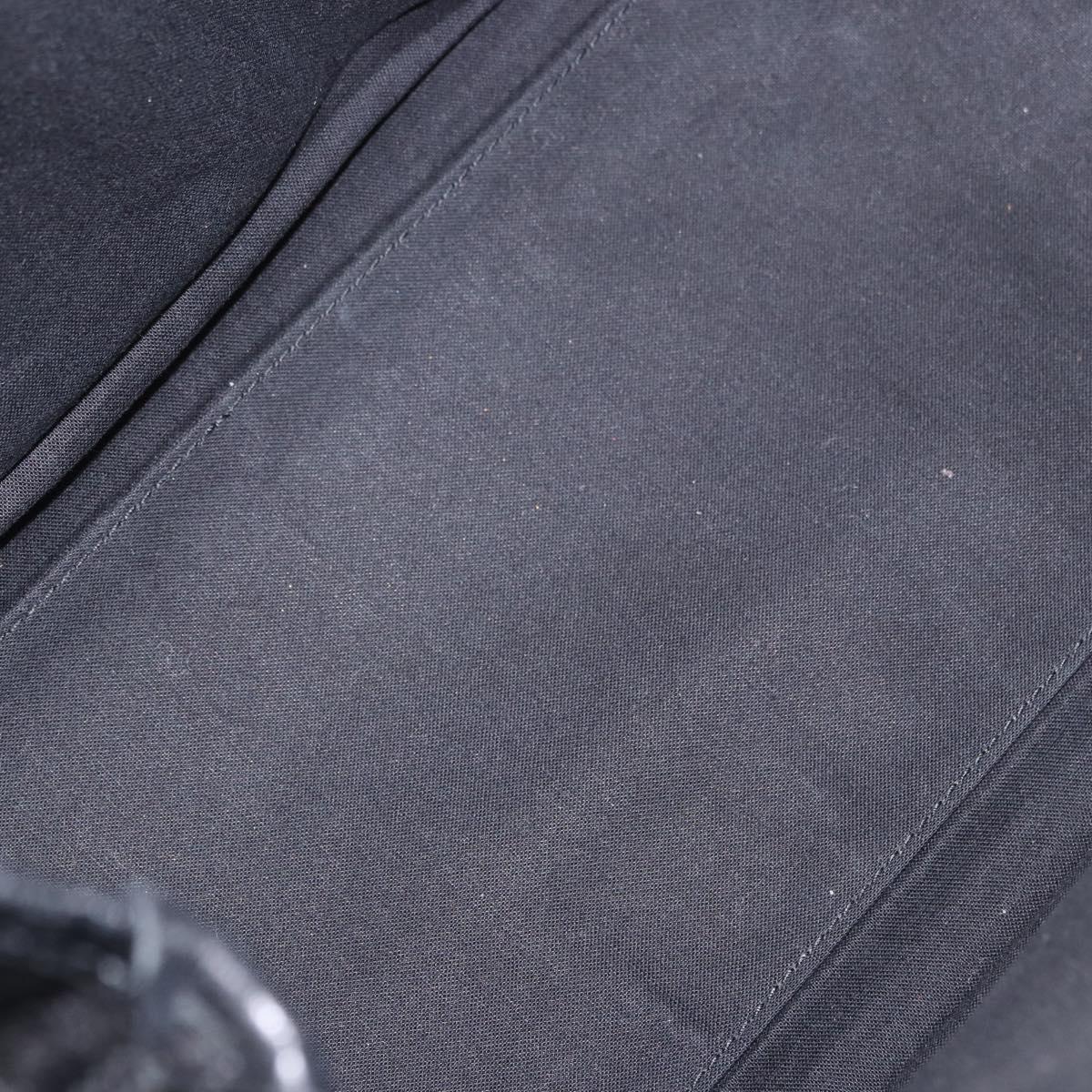 BALENCIAGA Navy Cabas S Hand Bag Leather Black Silver 339933 Auth 188486A