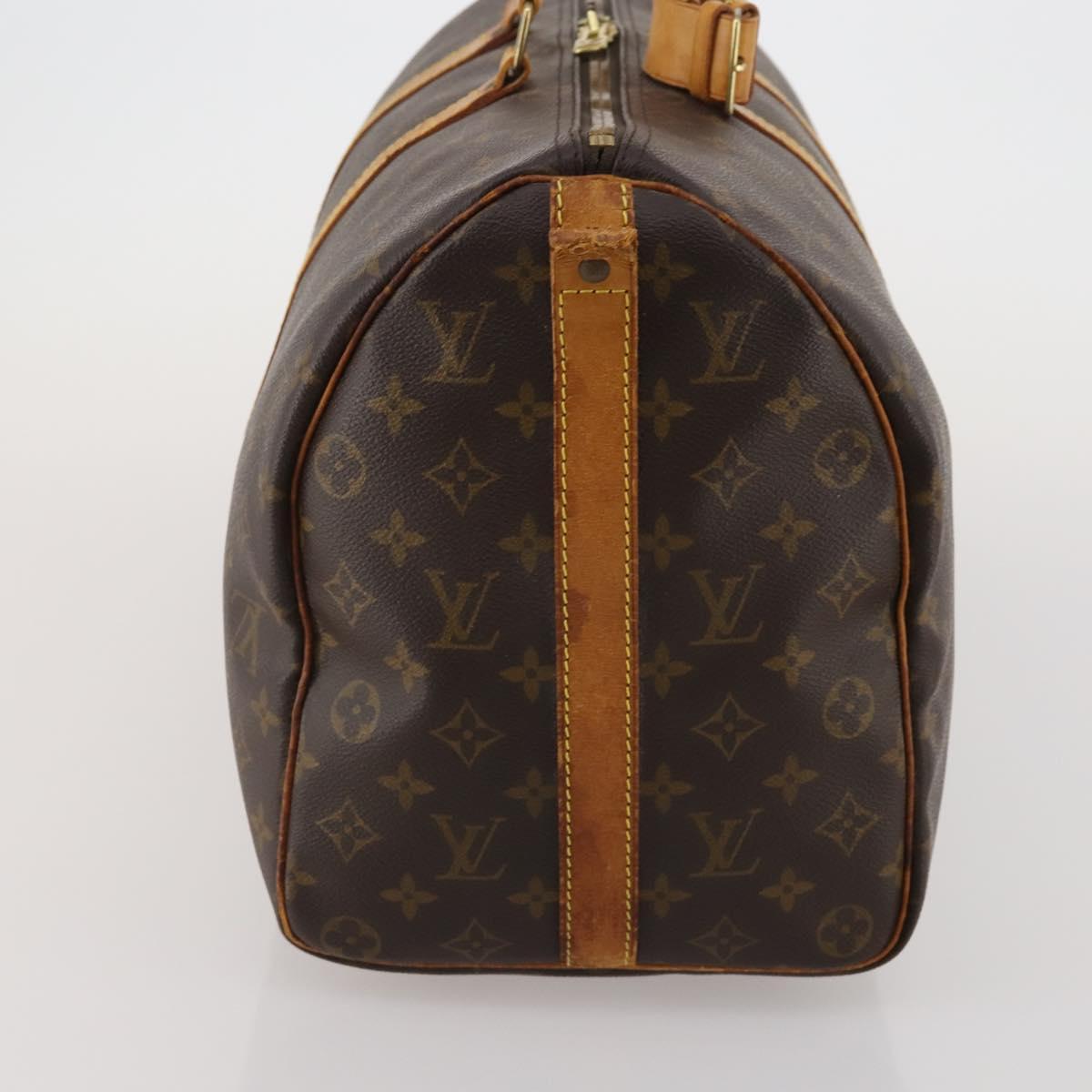 LOUIS VUITTON Monogram Keepall Bandouliere 45 Boston Bag M41418 LV Auth 188489